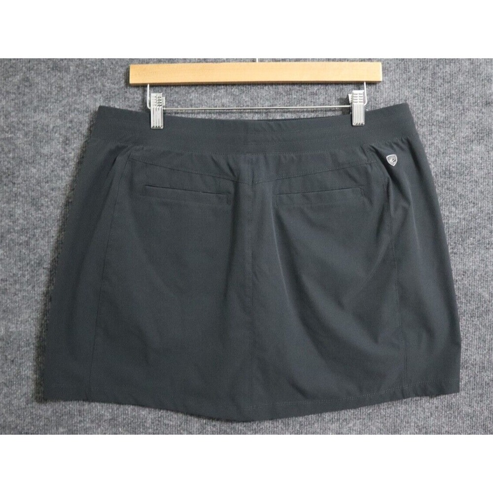 Kuhl Skirt Women Large Gray Freeflex Lined Skort Hiking Camping Fishing Golf EUC - Picture 2 of 4